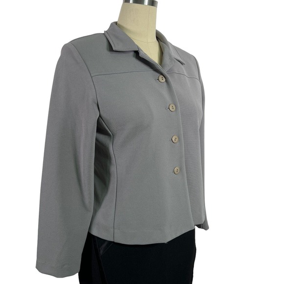 David Paul New York Womens Blazer Jacket Grey Green, Sz M - Picture 3 of 9